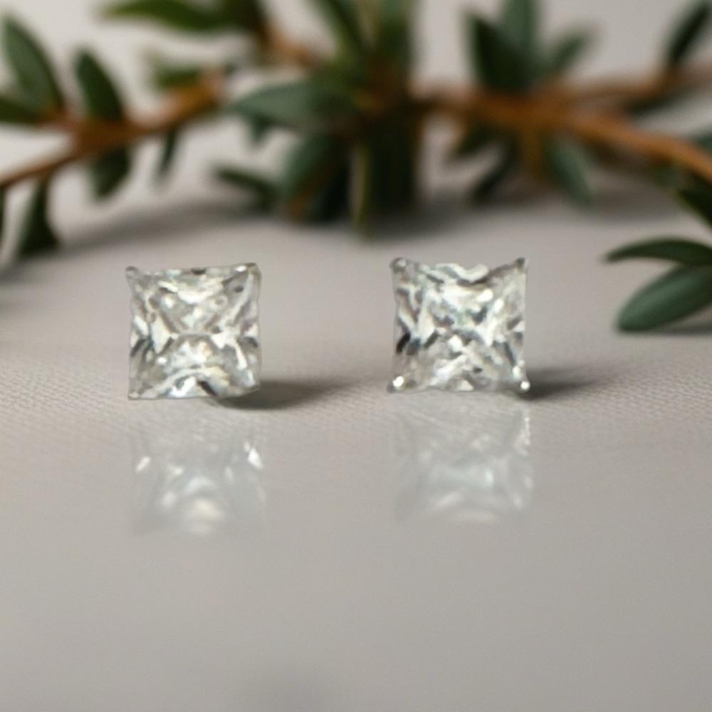 💎Elegant Sterling Silver Stud Earrings - Picture 3 of 3